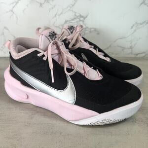 Nike Team Hustle Sneakers Black/Pink 5Y CW6735-003 Basketball Shoe Y2K Athletic